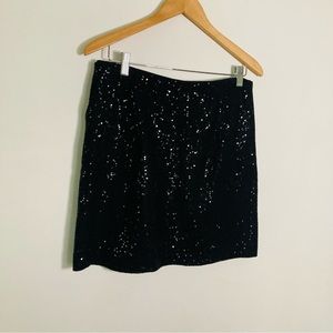 Ann Taylor size 6 sequins pull on zipper back